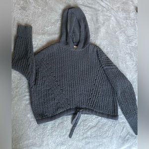 LUCKY BRAND Grey Sweater Hoodie Size: M